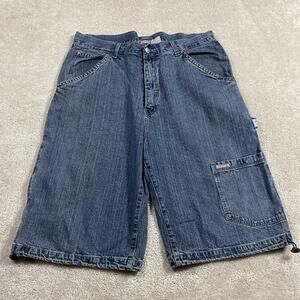 VTG Paqaderm Denim Carpenter Shorts Mens 38 Utility Workwear Baggy Skater Grunge